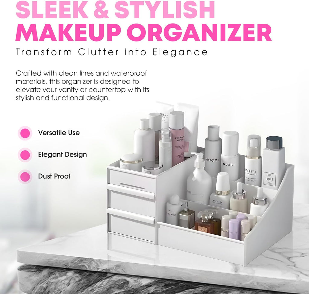 Makeup Organizer, Vanity Organizer, Makeup Organizer Countertop, Make up Organizers for Vanity, Skincare Organizers, Make up Storage Organizer